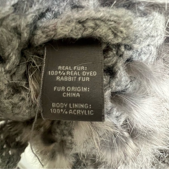 Neiman Marcus 100% Rabbit Fur Open Knit Vest size XL Gray Old Money Chic - Picture 8 of 15